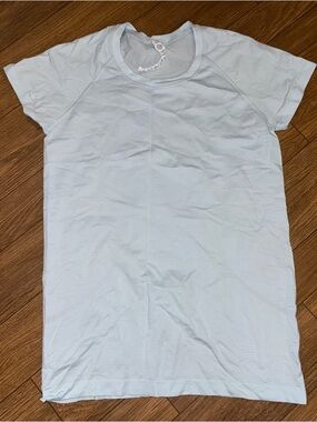 Lululemon Athletica Swiftly Tech Baby Blue Short-Sleeve Shirt